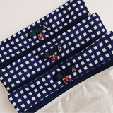 Kit Saquinhos Maternidade Vichy Azul Marinho | Coleção Cerena