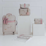 Kit LB4 Personalizado Linho cru com Rose | Coleção Elegance