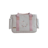 Bolsa Maternidade Mini Lumy Linho cru com Rose | Coleção Elegance