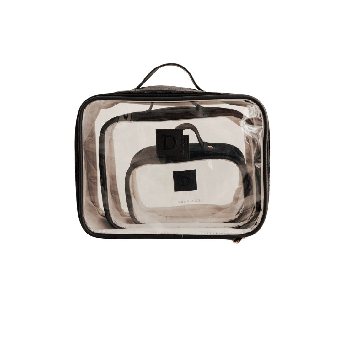 Kit Cristal Personalizado Linho Preto — Coleção Clássicos