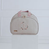 Bolsa Maternidade personalizada Linho cru com Rose | Coleção Elegance