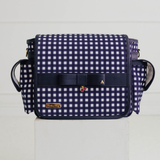 Bolsa Maternidade de Ombro Vichy Azul Marinho | Coleção Cerena