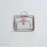 Kit Cristal Personalizado Linho cru com Rose | Coleção Elegance