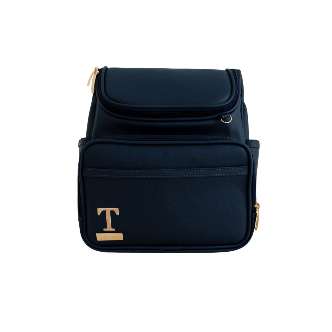 Mochila Maternidade Personalizada Azul Marinho — Coleção Clássicos