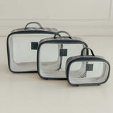 Kit Cristal Personalizado Linho Cinza com Grafite | Coleção Clássicos