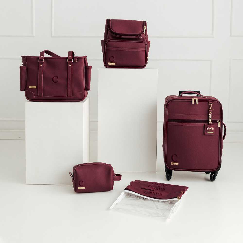 Kit Maternidade Personalizado Bordo | Coleção Clássicos