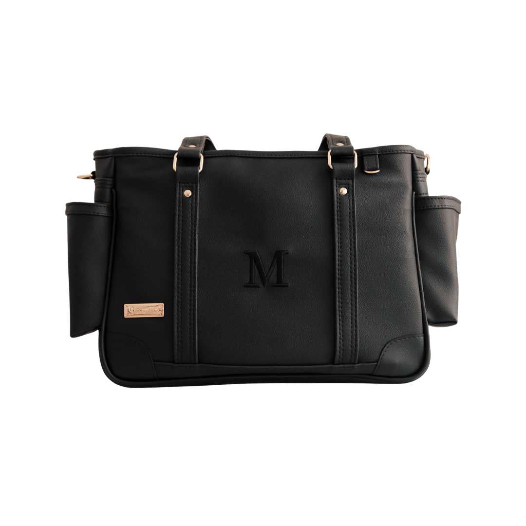 Bolsa Mini Lumy Maternidade Personalizada Preta — Coleção Clássicos