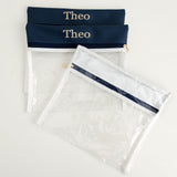 Kit de Saquinhos Maternidade Personalizado Azul Marinho — Coleção Clássicos