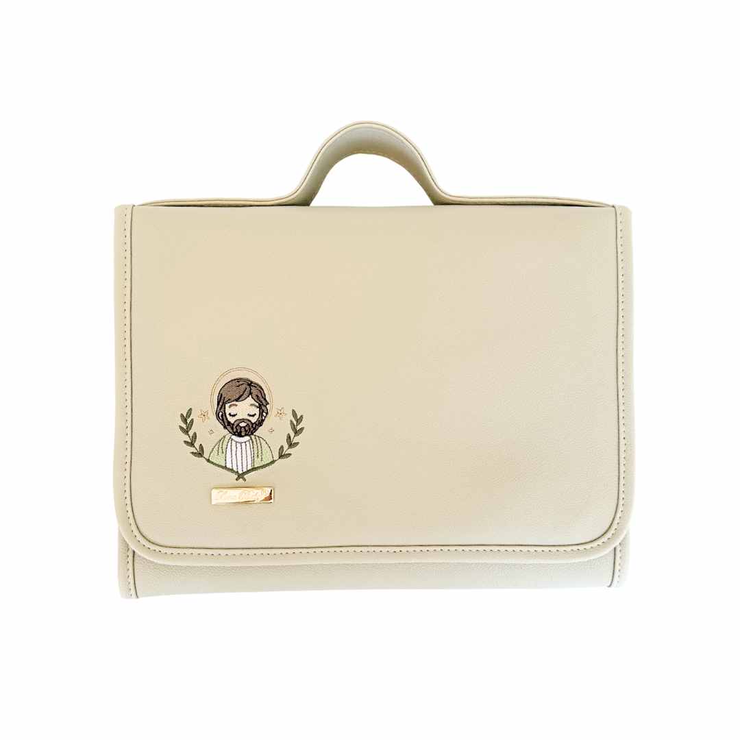 Trocador Deluxe Portátil Marfim — Bordado de São José