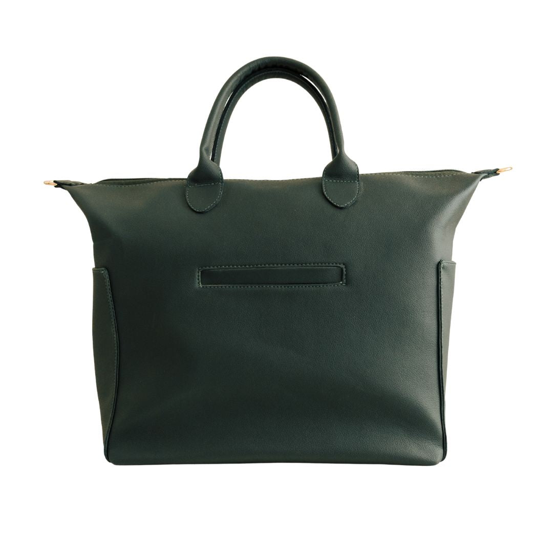 Bolsa Maternidade Lyra Personalizada Verde Profundo — Coleção Clássicos