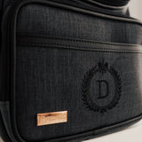 Mochila Maternidade Personalizada Linho Preto - Coleção Clássicos