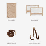 Bolsa Maternidade Lyra Marrom - Coleção Clássicos