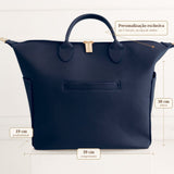 Bolsa Lyra Maternidade Personalizada Azul Marinho